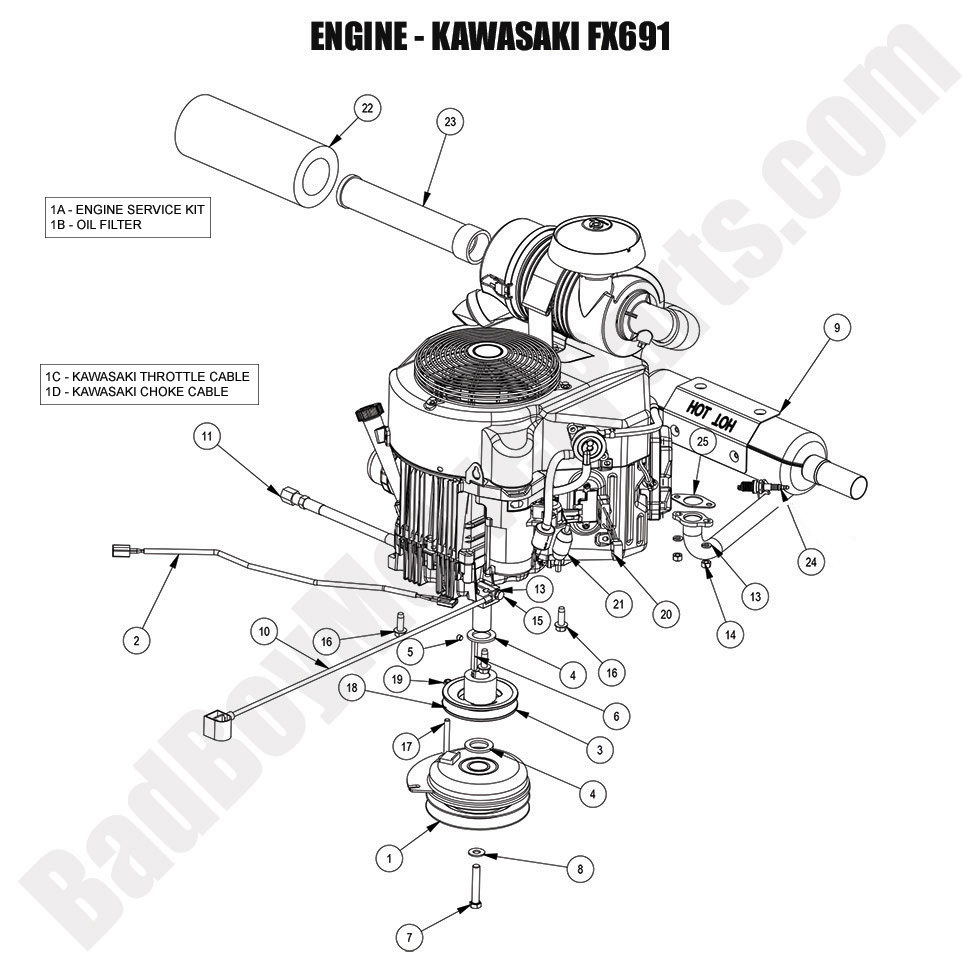 2024 Revolt (36" Deck) - Engine - Kawasaki FX691